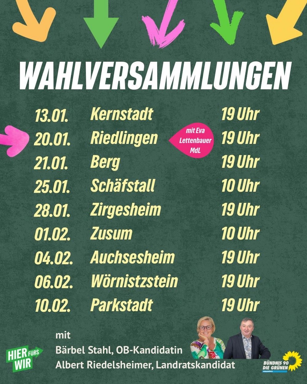 Wahlversammlungen in Donauwörth