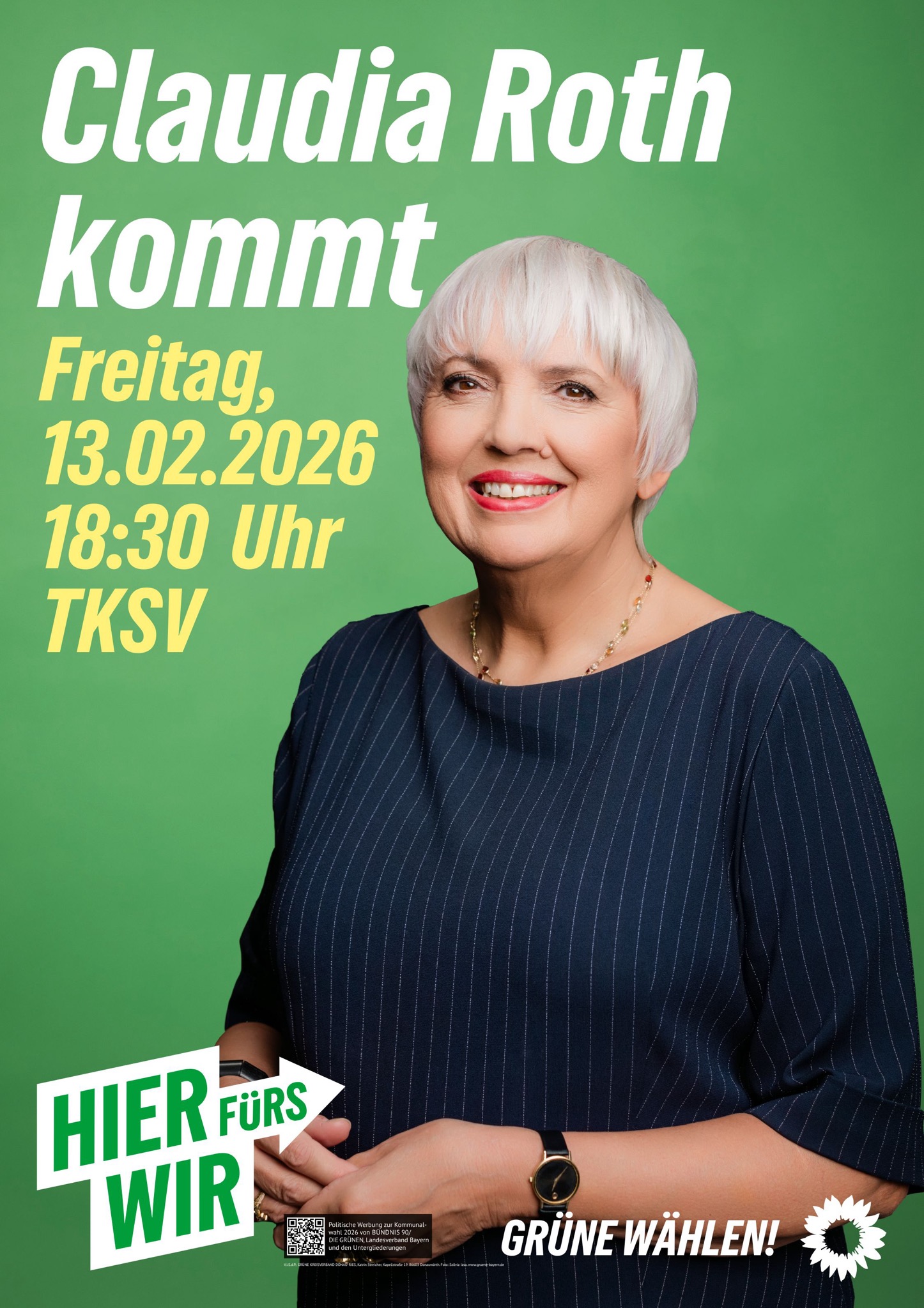 Claudia Roth kommt
